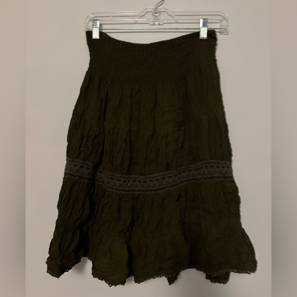fairy cowboy dark brown lace Skirt